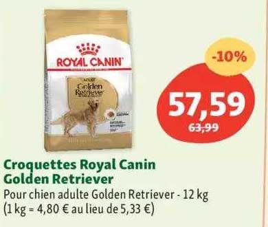 croquettes royal canin golden retriever