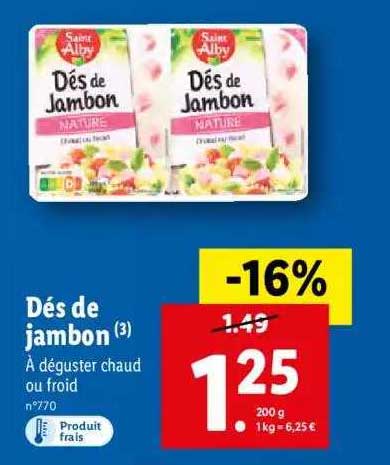dés de jambon saint alby