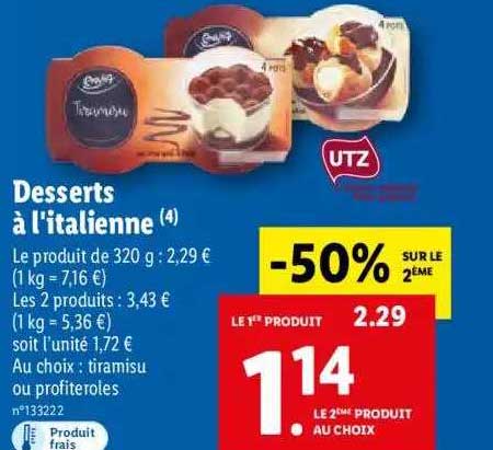 desserts à l'italienne envia