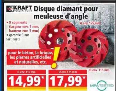 disque diamant pour meuleuse d'angle kraft werkzeuge