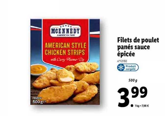 Filet De Poulet Panés Sauce épicée Mcennedy