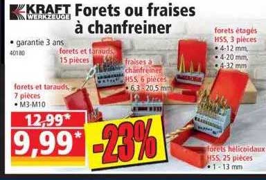 forets ou fraises à chafreiner kraft werkzeuge