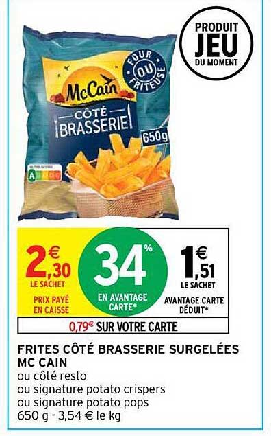 frites côté brasserie suregelées mc cain