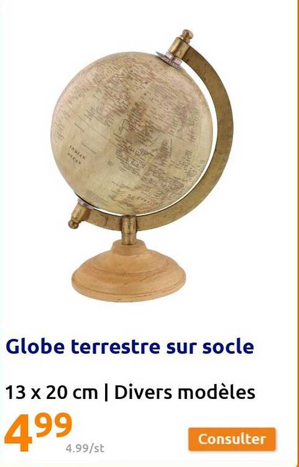 globe terrestre sur socle