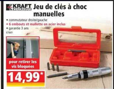 jeu de clés à choc manuelles kraft werkzeuge