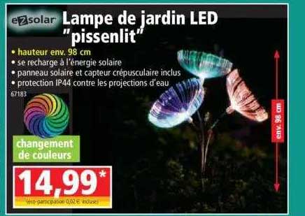 lampe de jardin led "pissenlit" ezsolar