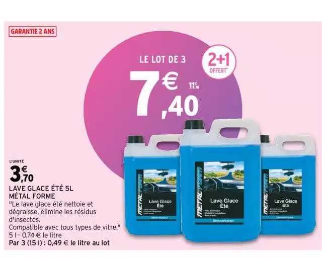 Lave Glace été 5 L Métal Forme