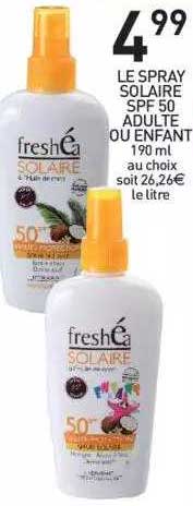 le spray solaire spf 50 adulte ou enfant
