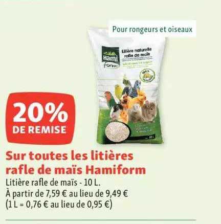Litières Rafle De Maïs Hamform