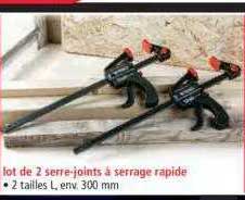 lot de 2 serre-joints à serrage rapide