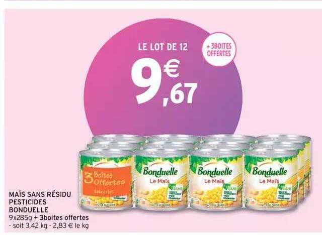 maïs sans résidu pesticides bonduelle