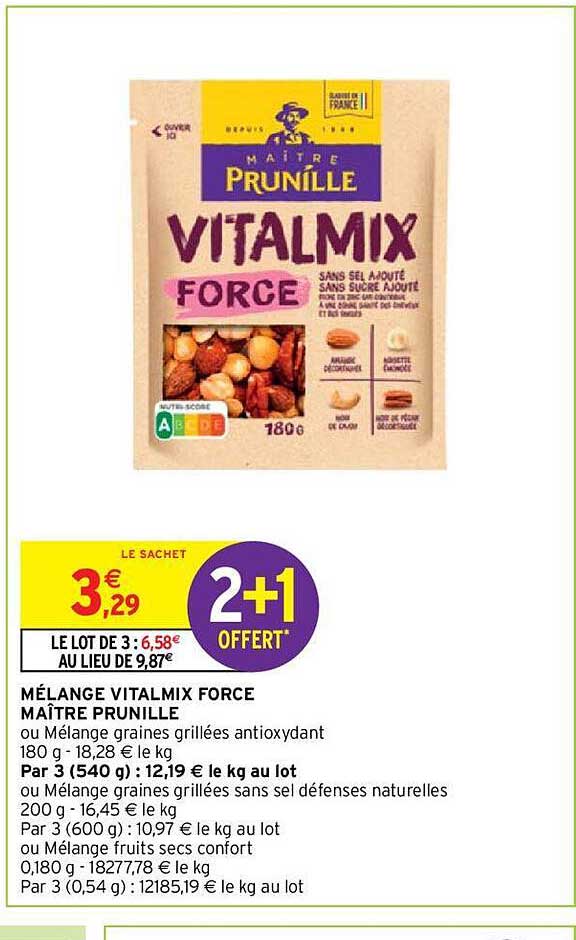 mélange vitalmix force maître prunille