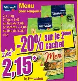 menu pour rongeurs vitakraft