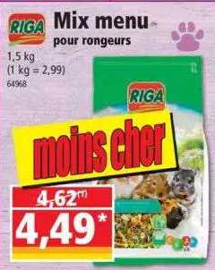 mix menu pour rongeurs riga