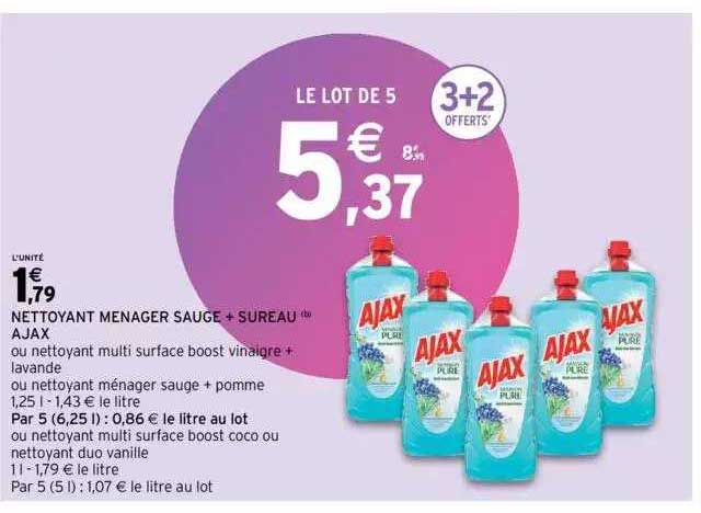 nettoyant ménager sauge + sureau ajax