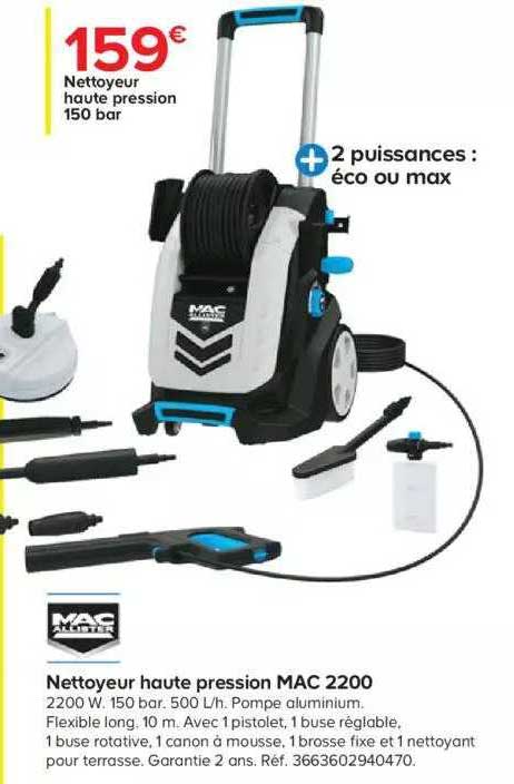 nettoyeur haute pression mac 2200 mac allister