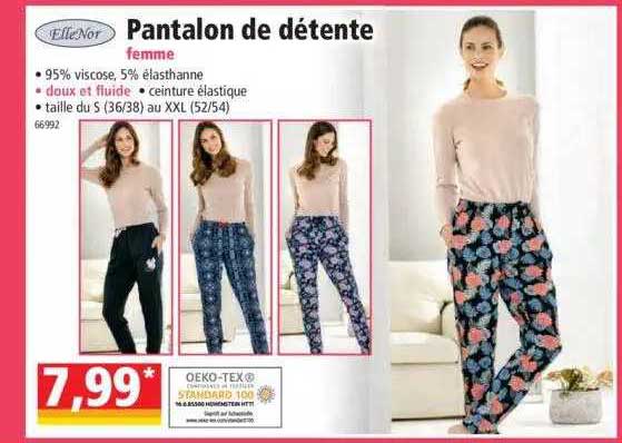 pantalon de détente femme elleNor