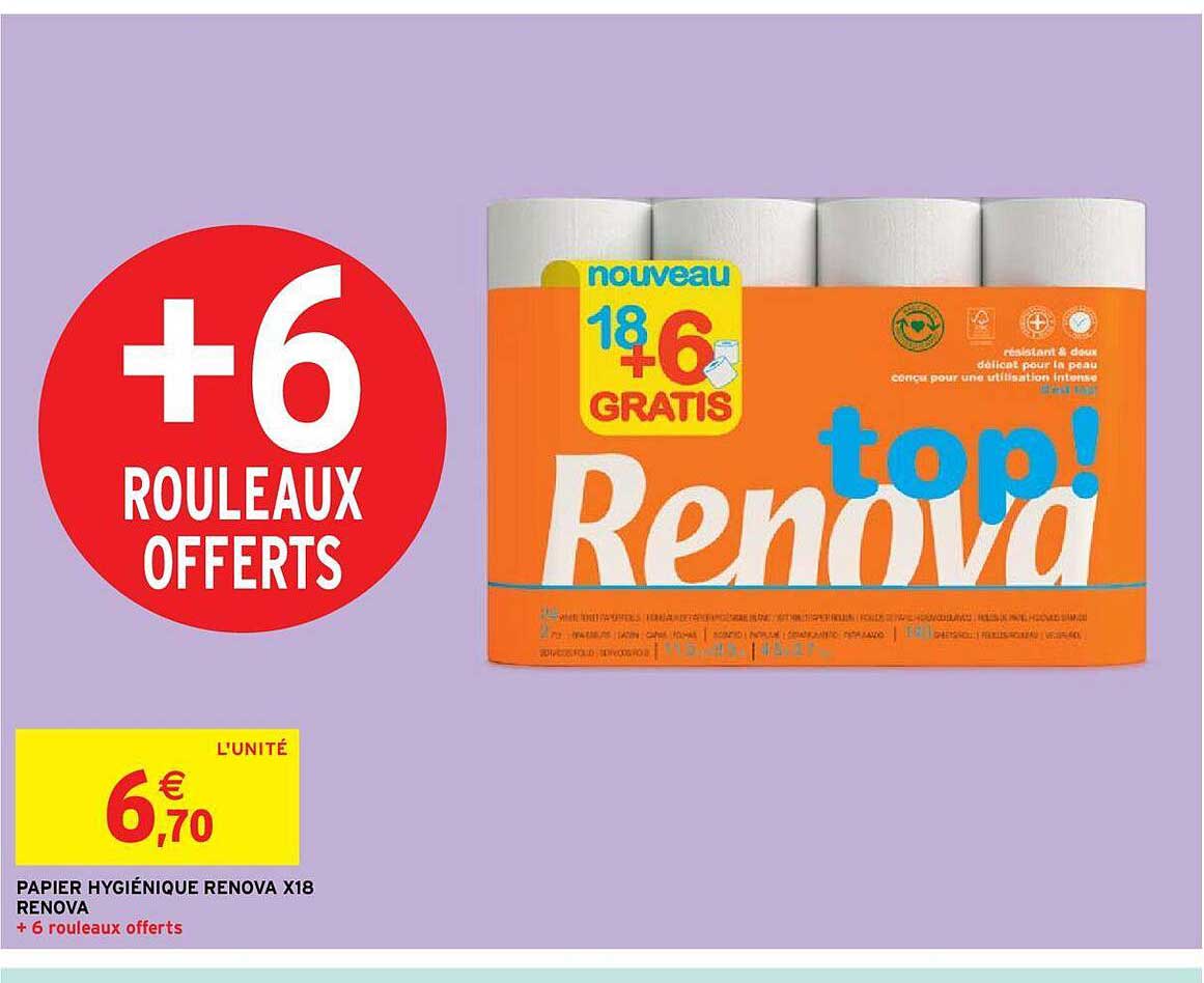 papier hygiénique renova x18