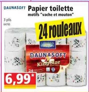 papier toilette motifs "vache et mouton" daunasoft