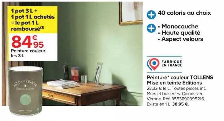 peinture couleur tollens mise en teinte éditions