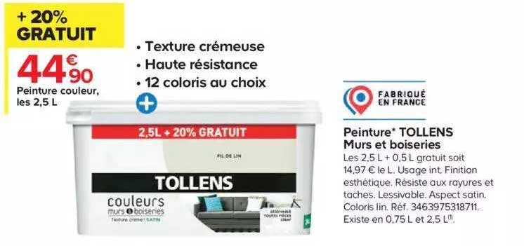 peinture tollens murs et boiseries