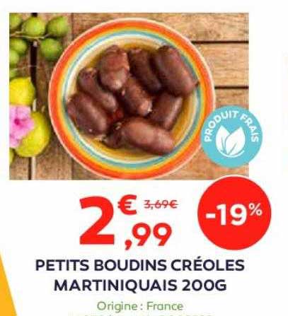 petits boudins créoles martiniquais 200g