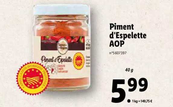 Piment D'espelette Aop Saveurs Nos Régions