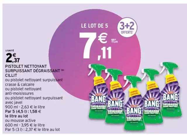 pistolet nettoyant surpuissant dégraissant cillit