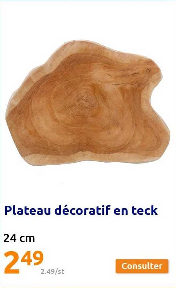 plateau décoratif en teck