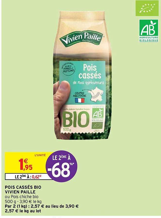 pois cassés bio vivien paille