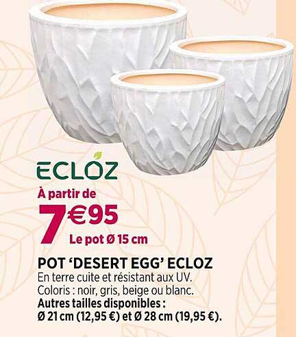 pot "desert egg" ecloz
