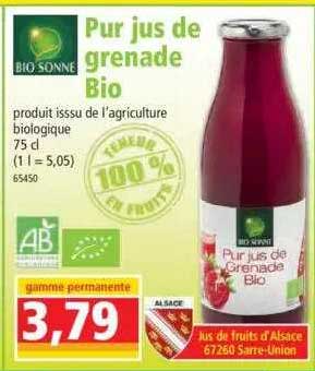 pur jus de grenade bio bio sonne