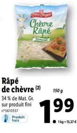 râpé de chèvre chêne d'argent