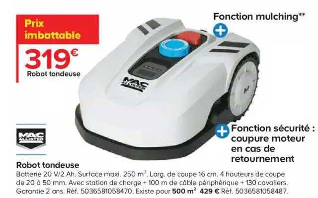 robot tondeuse mac allister