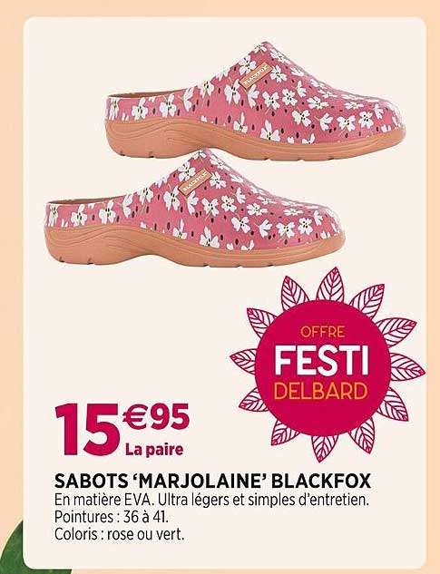 sabots "marjolaine" blackfox