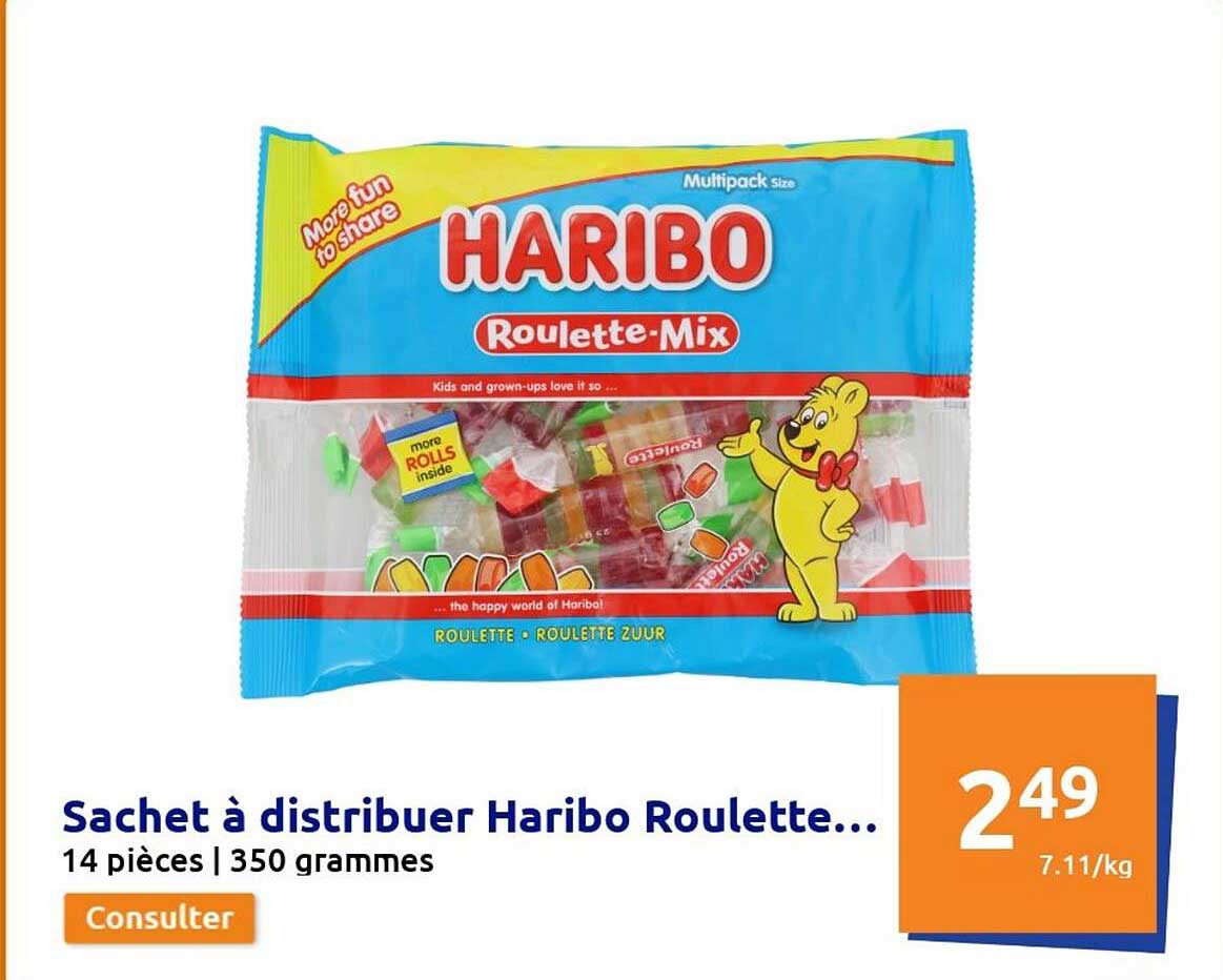 sachet à distribuer haribo roulette...