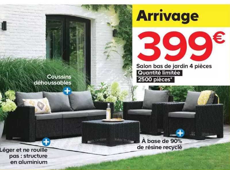 Salon Bas De Jardin 4 Pièces