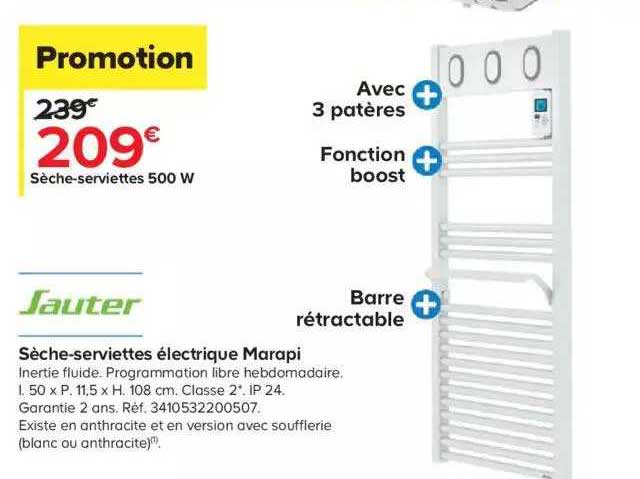 sèche-serviettes électrique marapi sauter