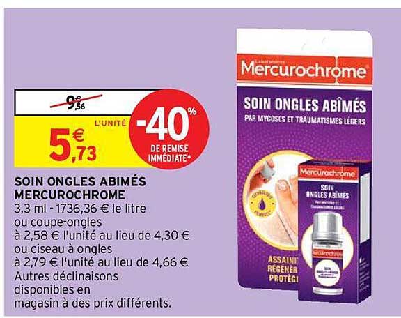 Soin Ongles Abimés Mercurochrome
