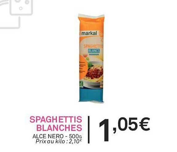 spaghettis blanches alce nero