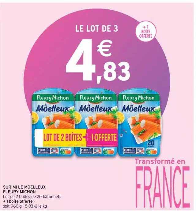 Surimi Le Moelleux Fleury Michon