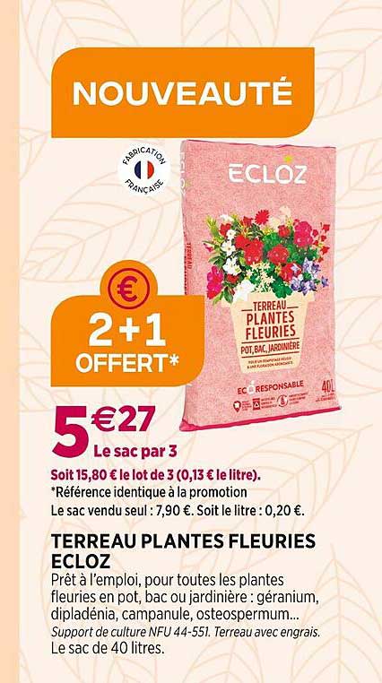 terreau au plantes fleuries ecloz