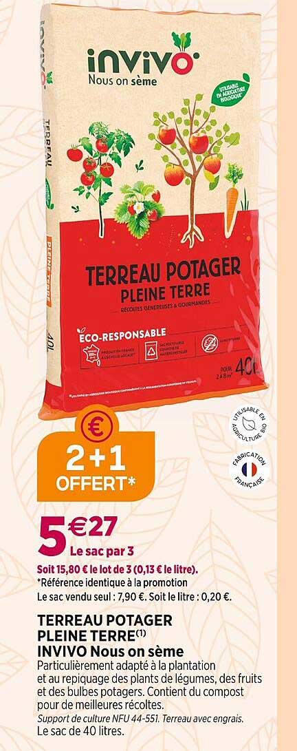 terreau potager plein terre invivo nous on sème