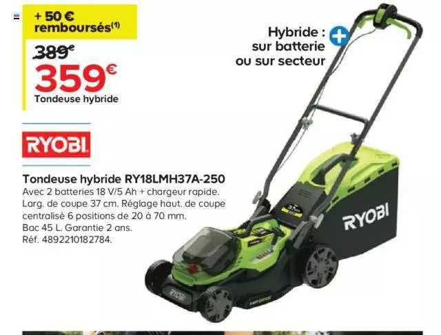 Tondeuse Hybride Ryobi