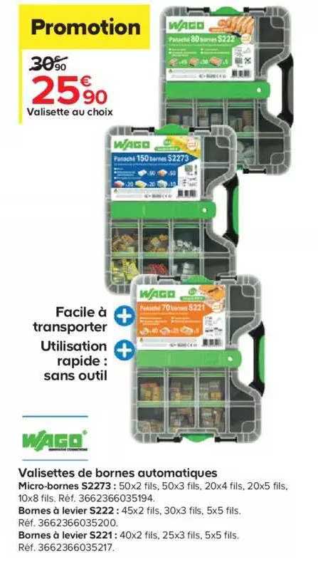 valisettes de bornes automatiques wago