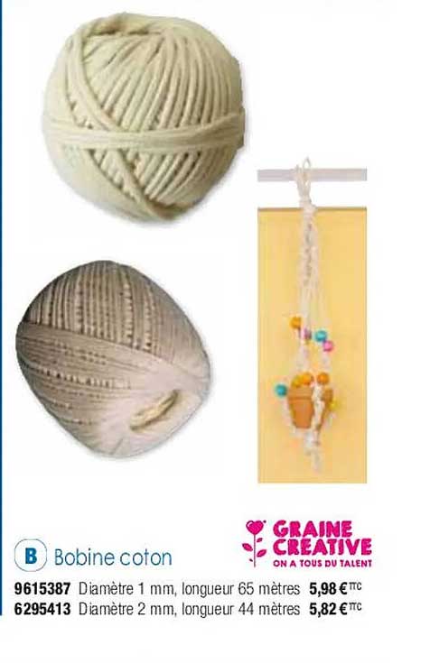 bobine coton graine créative