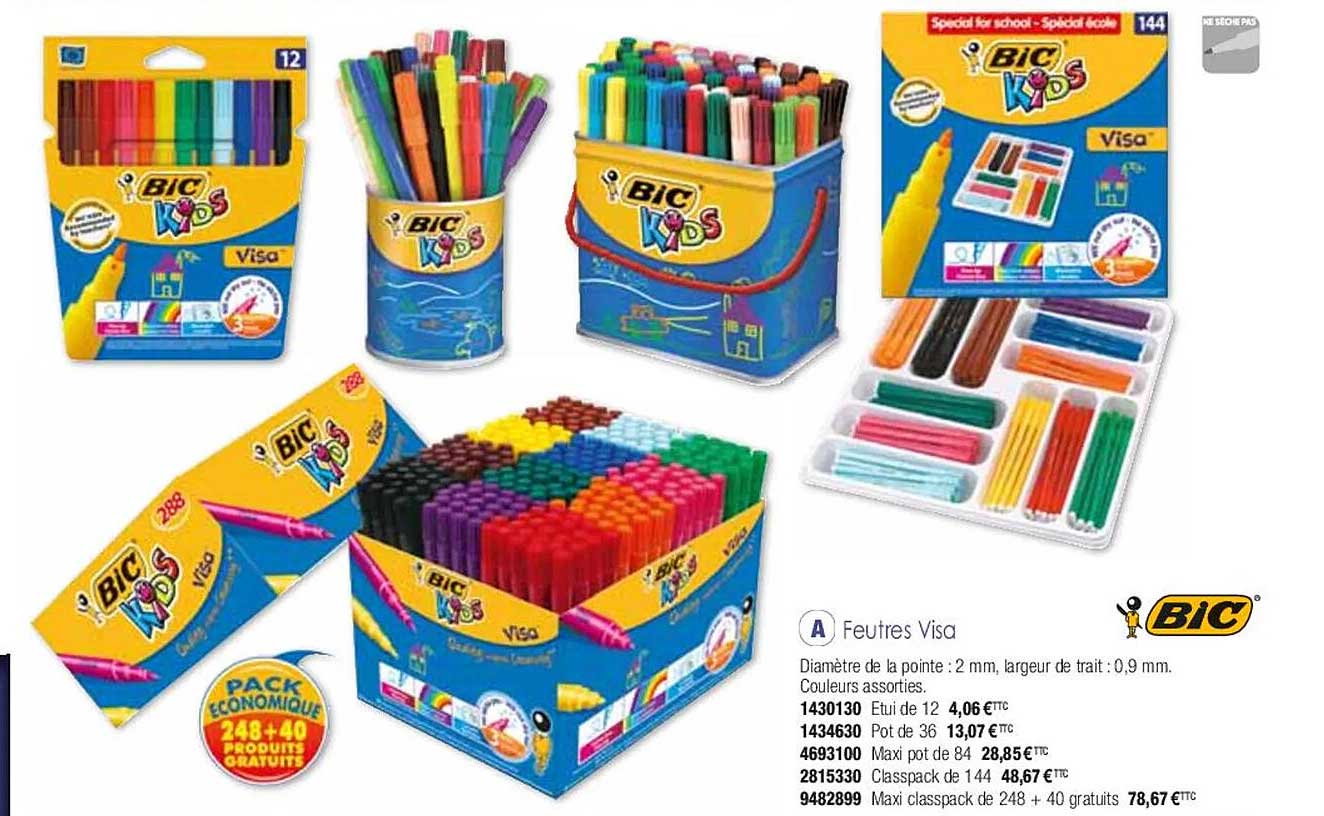Feutres Visa Bic