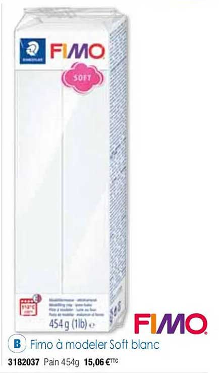 fimo à modeler soft blanc