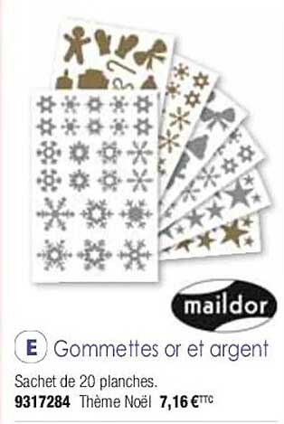 gommettes or et argent maildor