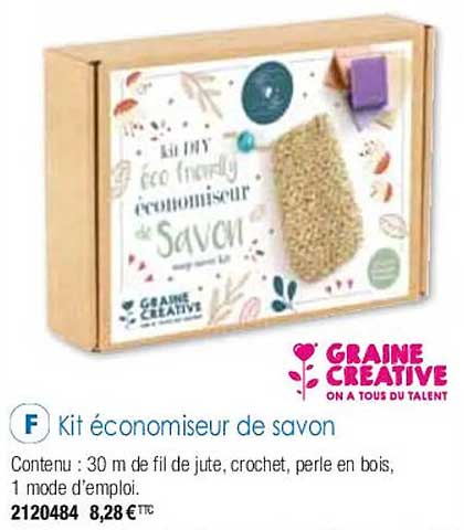 kit économiseur de savon graine créative